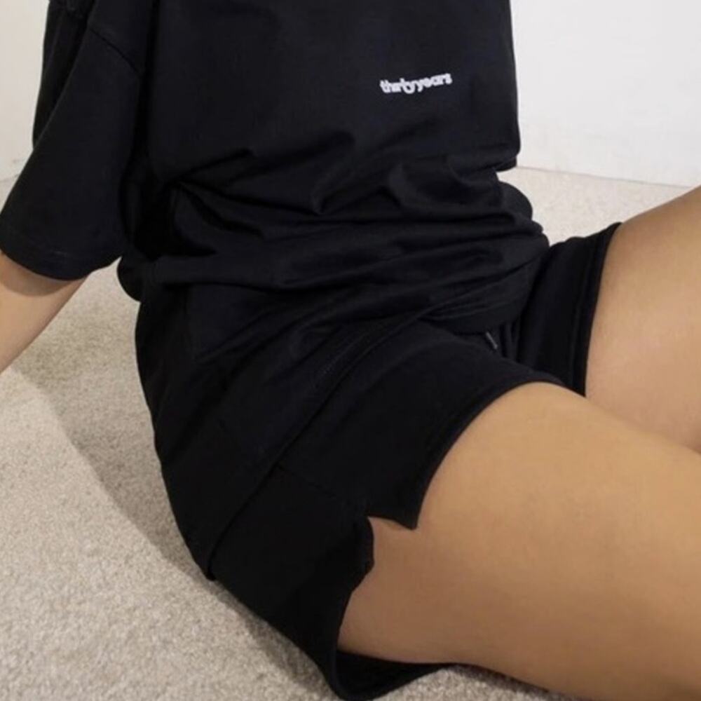 Thirty Years The Uniform Sweat Shorts Drawstring Black Size XS